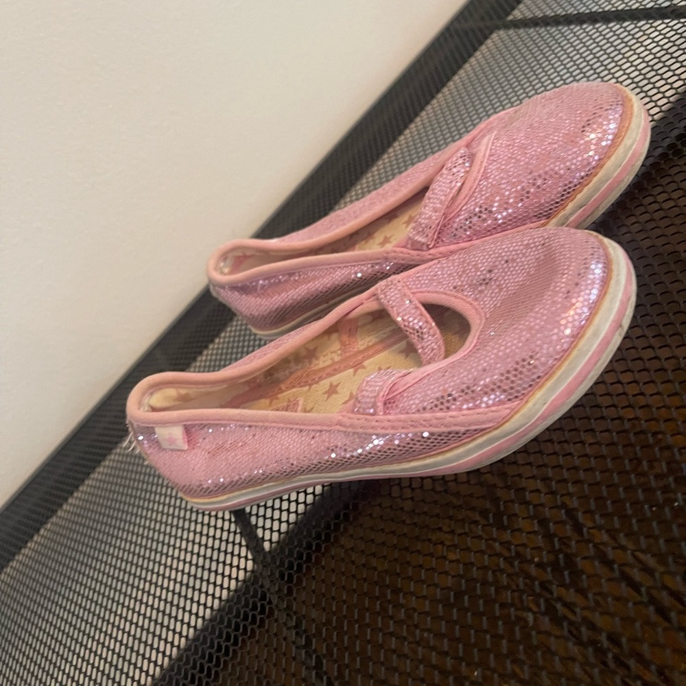Girls pink sparkle toddler converse sneakers